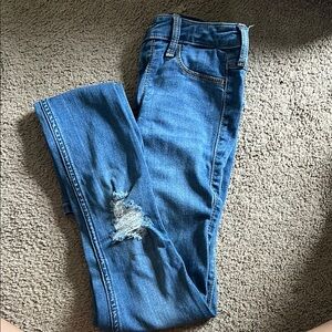 Hollister Blue Skinny Distressed Jeans
